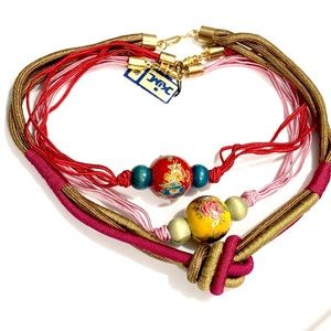 🔥3 Vintage 1970s Kim Creations Choker Necklaces